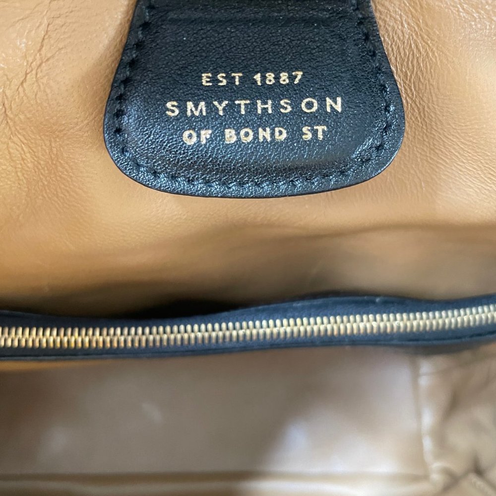 Smythson Black Small Nancy Handbag | Great condition - Picture 4 of 8